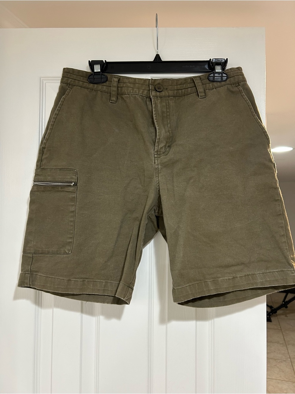 Five Four olive cotton utility shorts